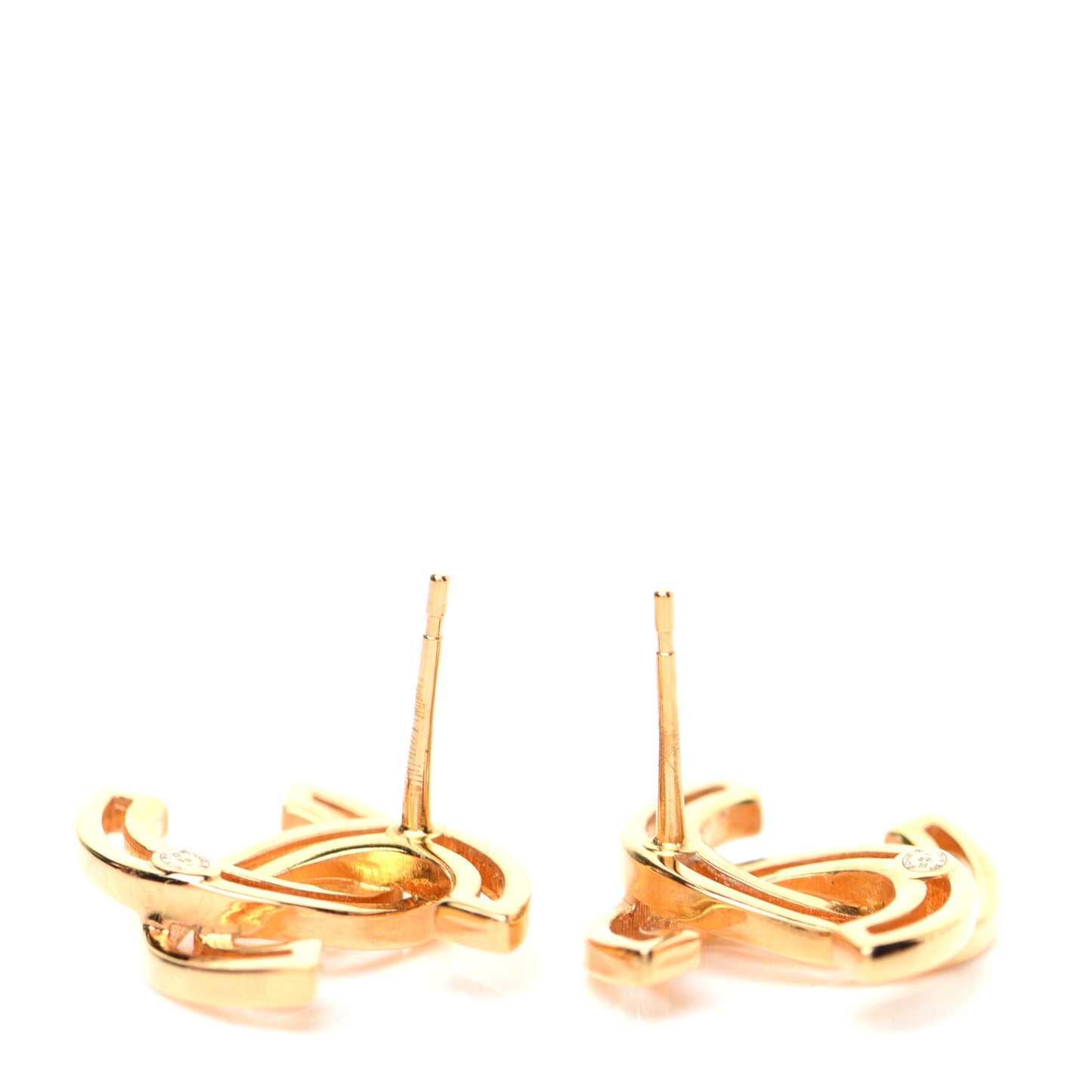 Metal Obazine CC Earrings Gold