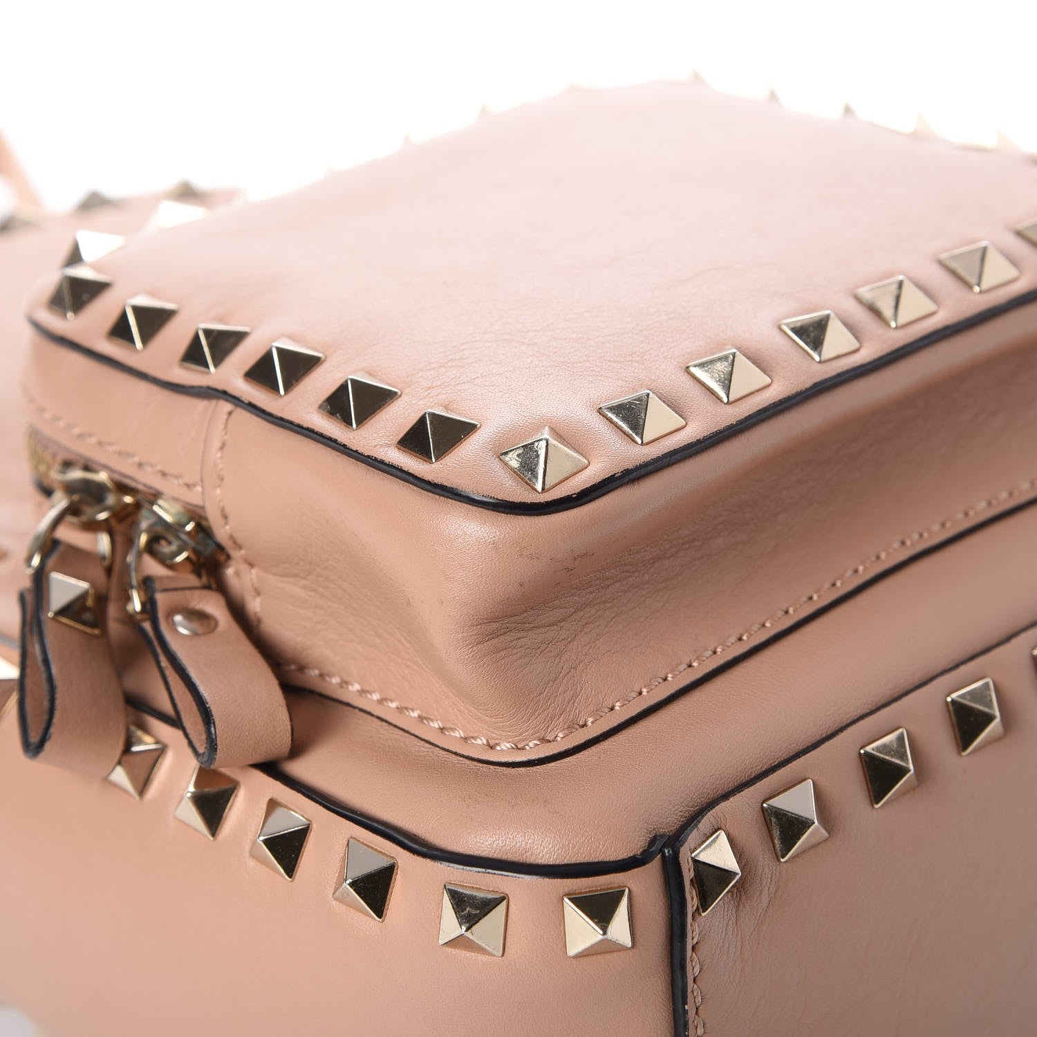 Valentino Garavani Calfskin Mini Rockstud Backpack Alpaca 23 of 23