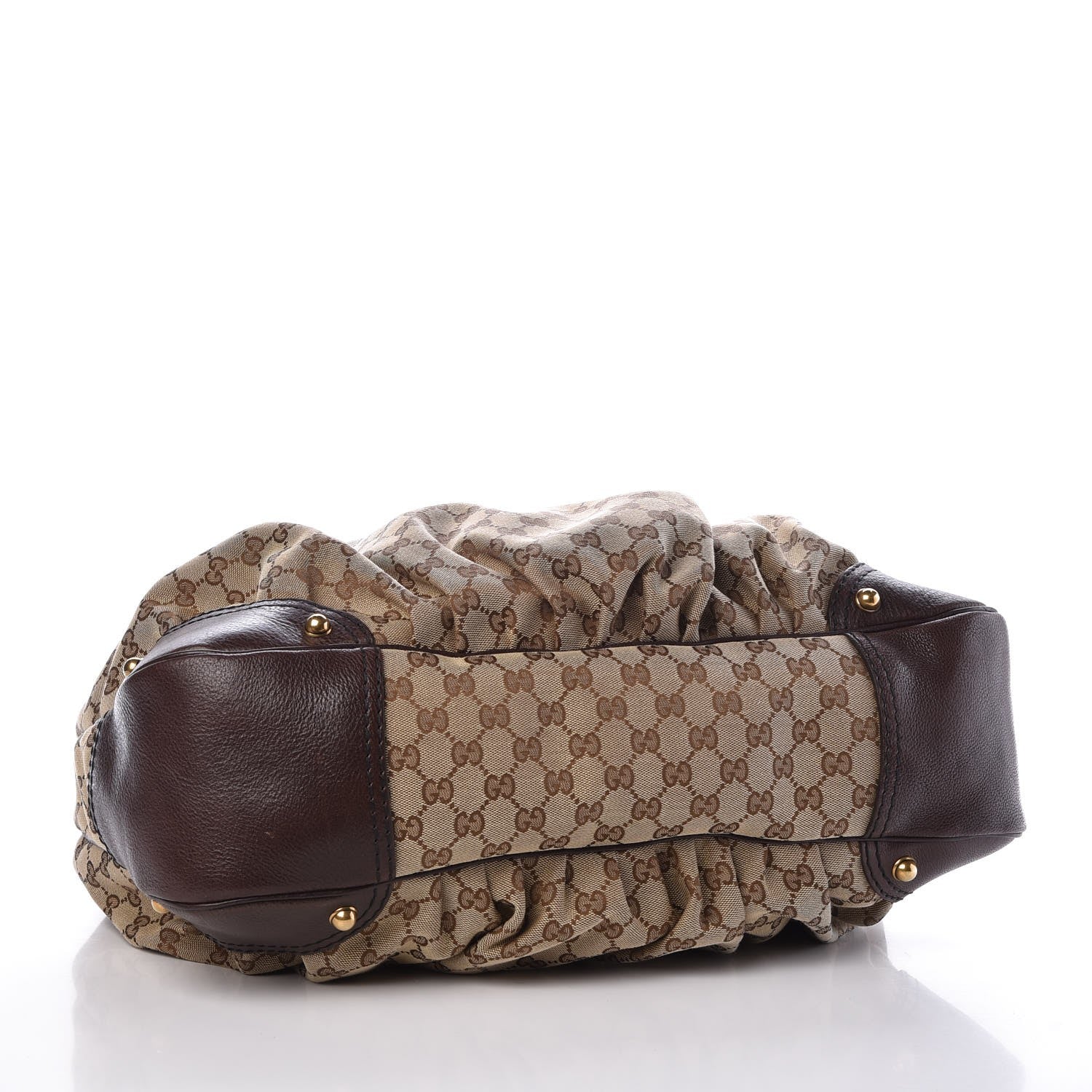 Gucci Monogram Large Jockey Hobo Dark Brown 4 of 10