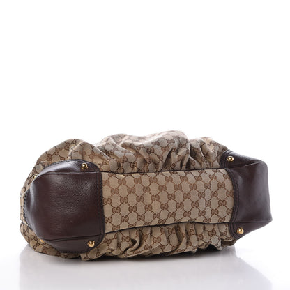 Gucci Monogram Large Jockey Hobo Dark Brown 4 of 10