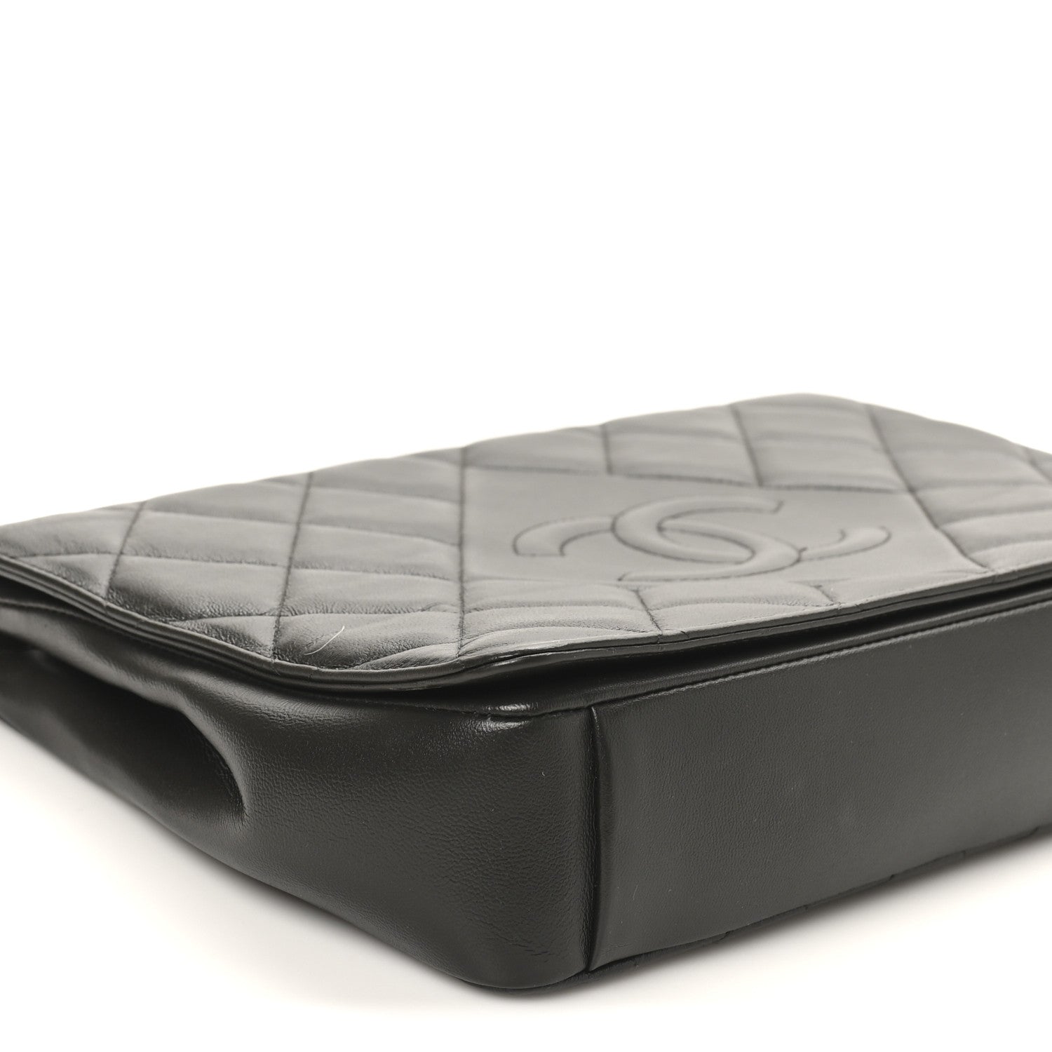 Chanel Lambskin Quilted Large Diamond CC Flap Black 9 of 10