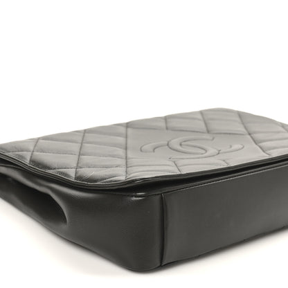 Chanel Lambskin Quilted Large Diamond CC Flap Black 9 of 10