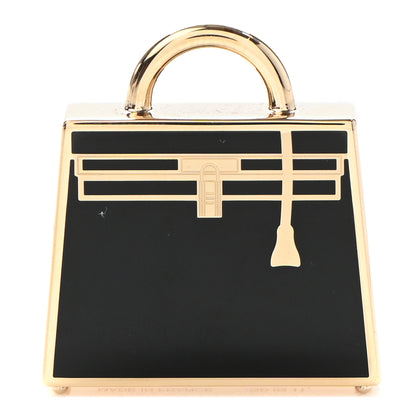 Hermes Lacquered Permabrass Kelly Curiosite Charm Black 1 of 4