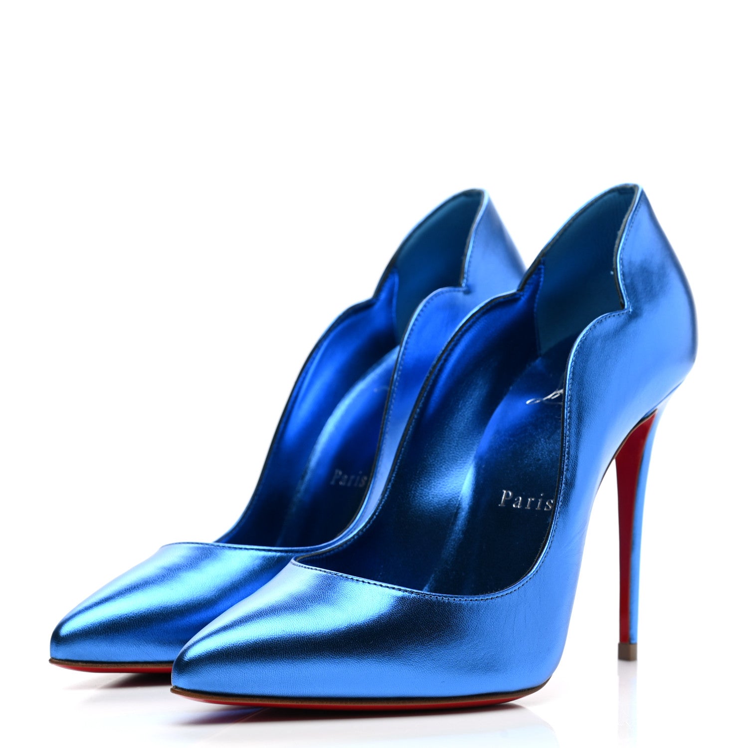 Christian Louboutin Kid Laminato Hot Chick 100 Pumps 36 Lin Alize 3 of 11