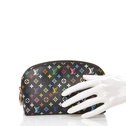 Louis Vuitton Monogram Multicolor Cosmetic Pouch Black Grenade 2 of 8