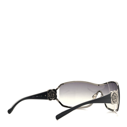 Chanel Swarovski Crystal Camellia CC Sunglasses 4164-B Black 4 of 6