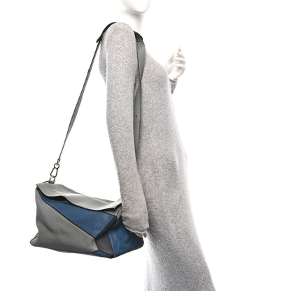Loewe Calfskin Puzzle Bag XL Grey Blue 2 of 9