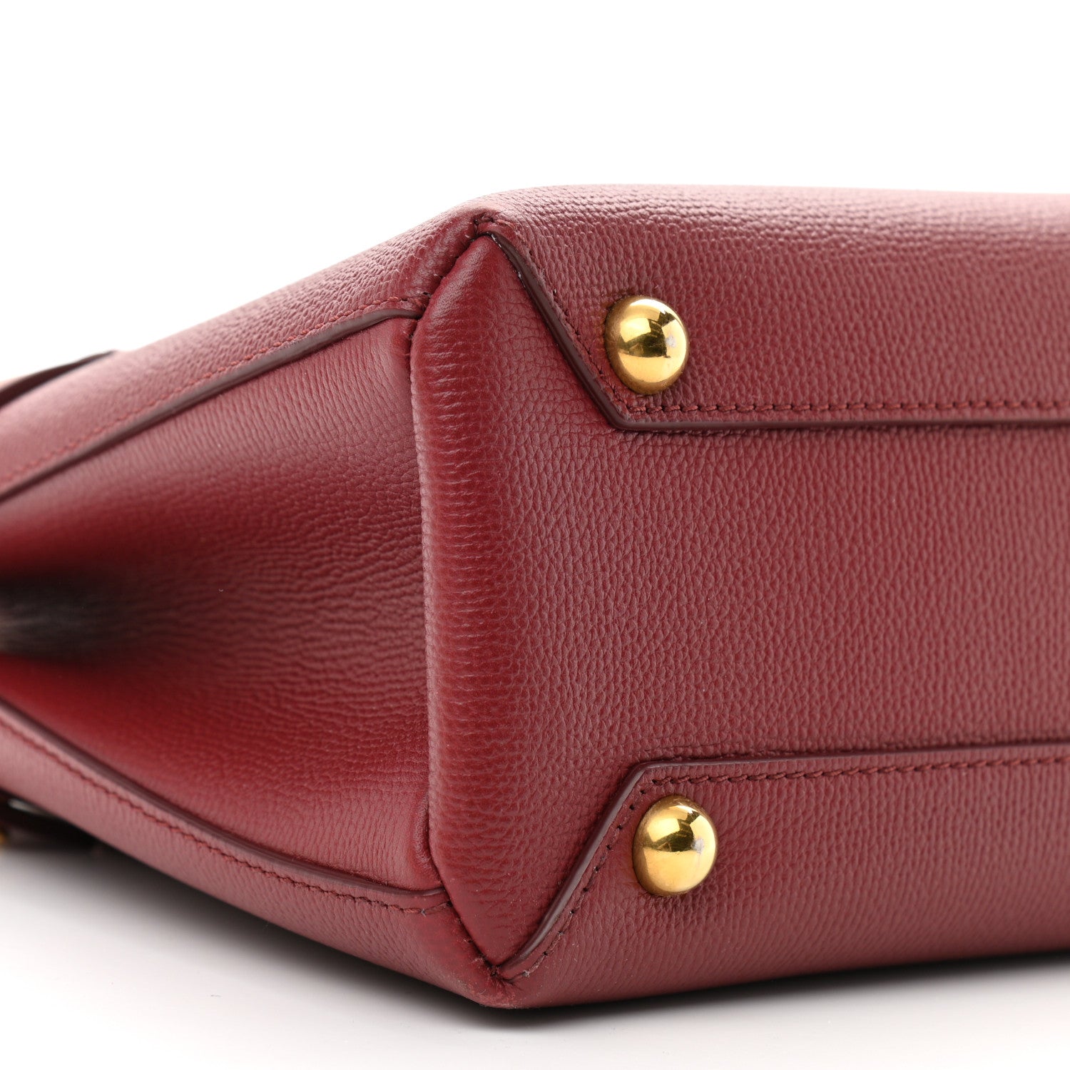 Burberry Derby Calfskin House Check Small Banner Tote Russet Red 10 of 13