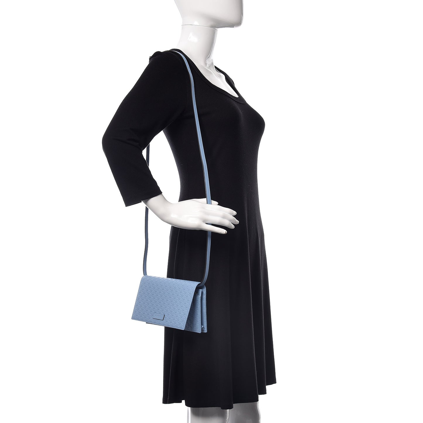 Microguccissima Crossbody Wallet Mineral Blue