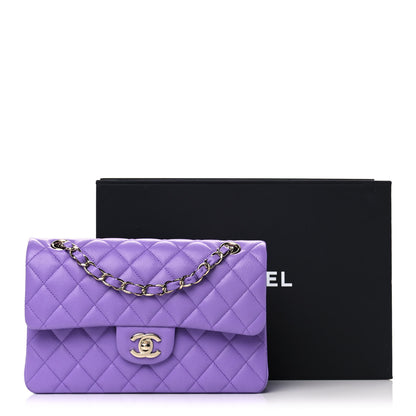 Chanel Caviar Quilted Small Double Flap Purple 11 of 11