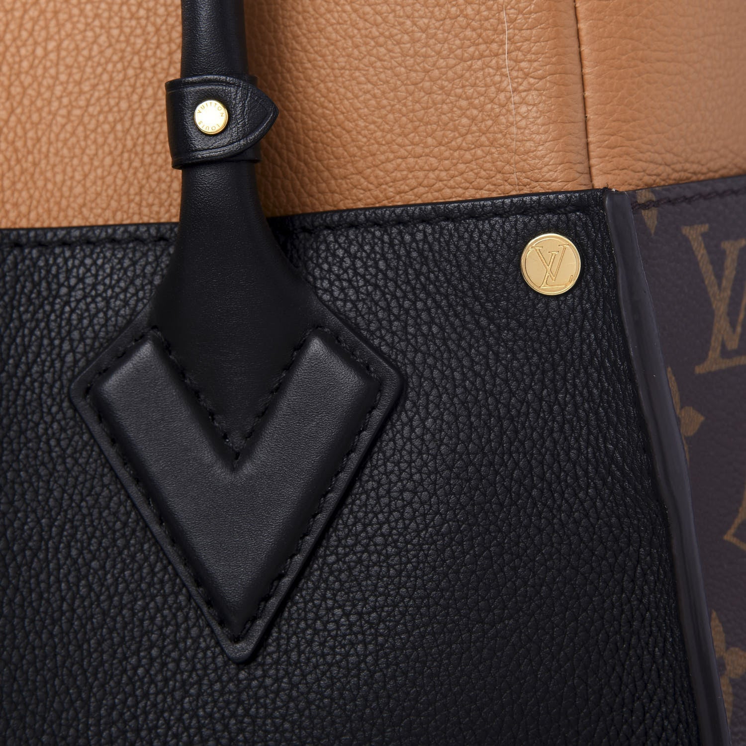 Louis Vuitton Calfskin Monogram On My Side Black 9 of 9