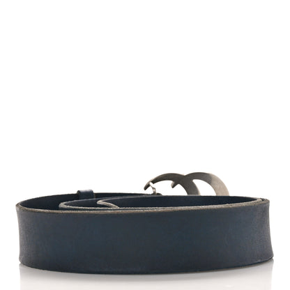 Gucci Cuoio Toscano Nickel Double Double G 40mm Belt 90 36 Blue 2 of 5