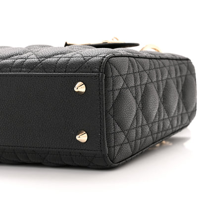 Christian Dior Grained Calfskin Cannage Small Lady Dior Black 10 of 12