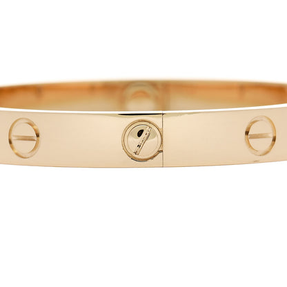 Cartier 18K Yellow Gold 4 Diamond LOVE Bracelet 16 5 of 9