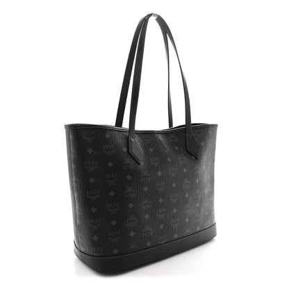 MCM Visetos Medium New Liz Shopper Tote Black 4 of 11