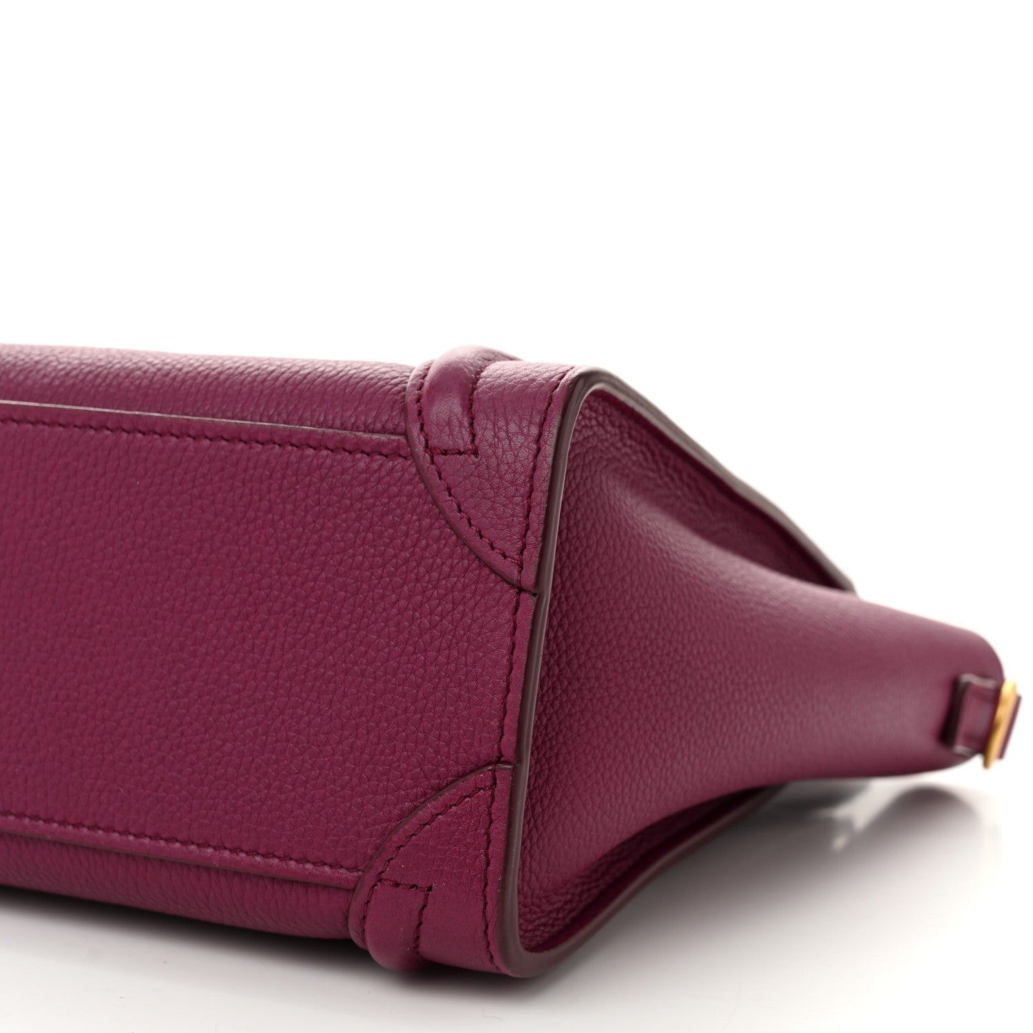 Celine Drummed Calfskin Nano Luggage Plum 9 of 12