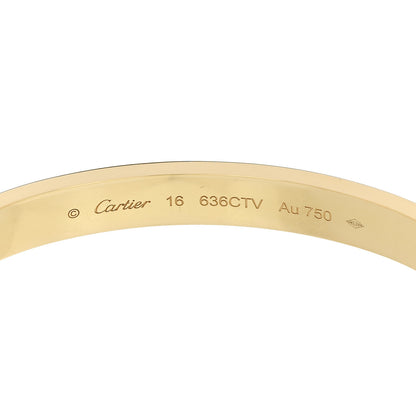Cartier 18K Yellow Gold LOVE Single Screw Bracelet 16 6 of 9