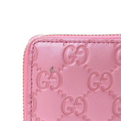 Gucci Metallic Soft Guccissima Heart Zip Around Wallet Fresia Rose 9 of 10