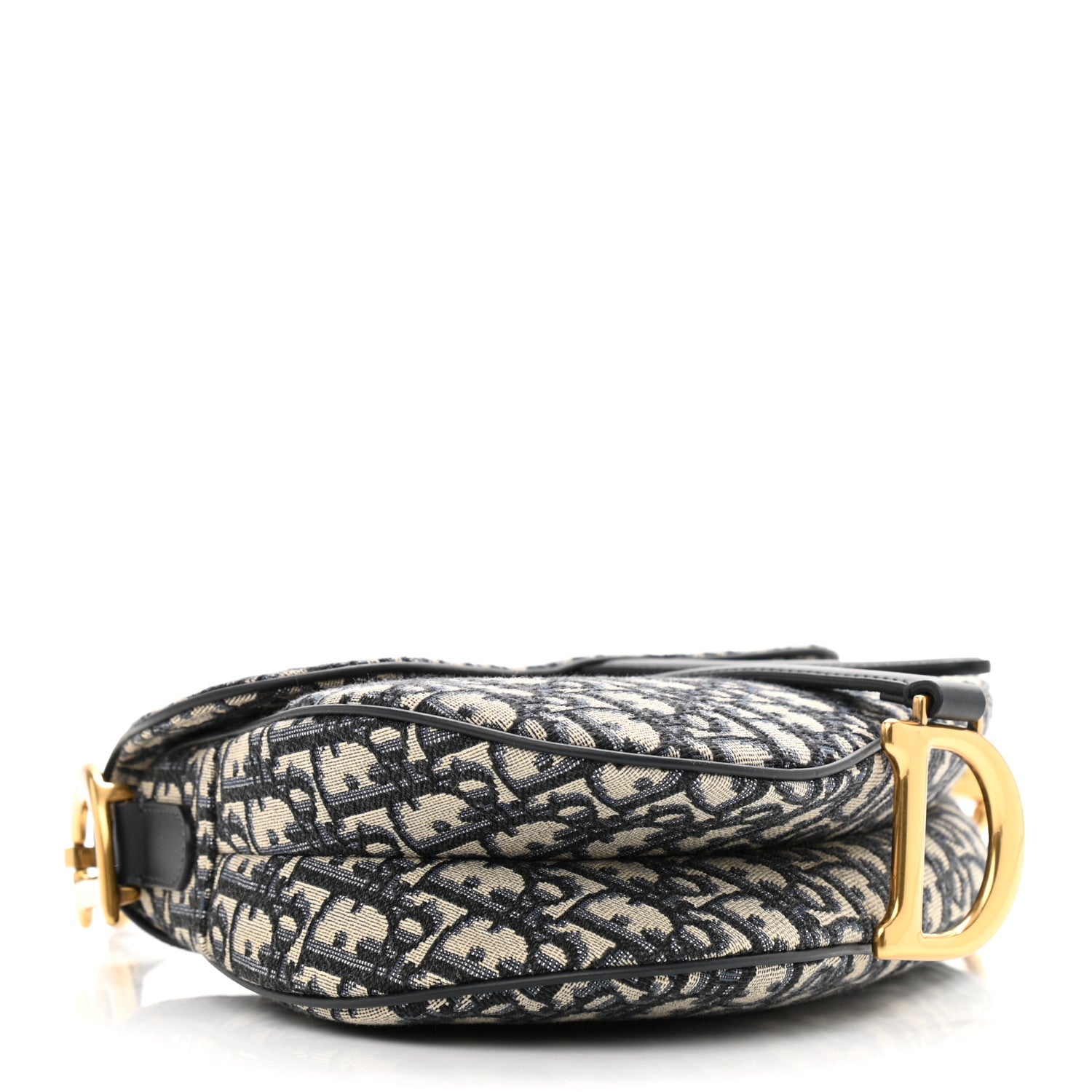 Christian Dior Oblique Saddle Bag Blue 4 of 10