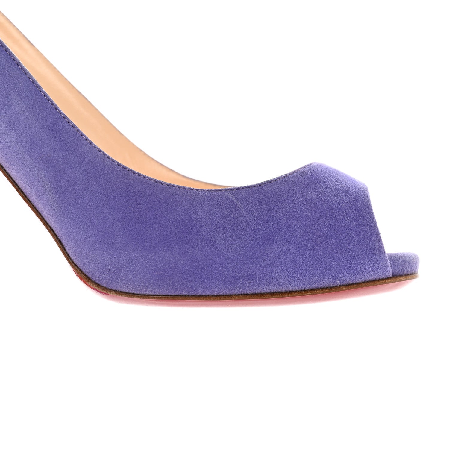 Christian Louboutin Suede Lady Sling 100 Pumps 38 Lavender 9 of 11