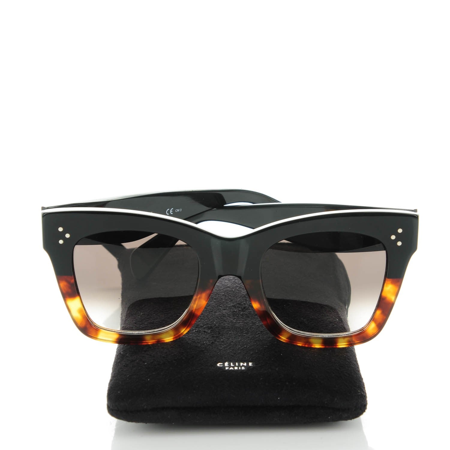 Celine Catherine Sunglasses CL 41098/F/S Black Havana 6 of 6