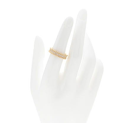 Van Cleef & Arpels 18K Yellow Gold Diamond Perlee Ring 52 6 2 of 5