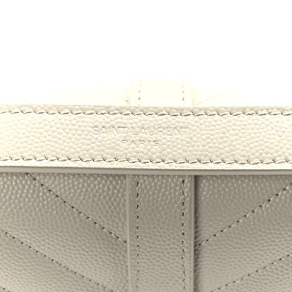 Saint Laurent Grain De Poudre Textured Mixed Matelasse Medium Triquilt Monogram Satchel Crema Soft 9 of 14
