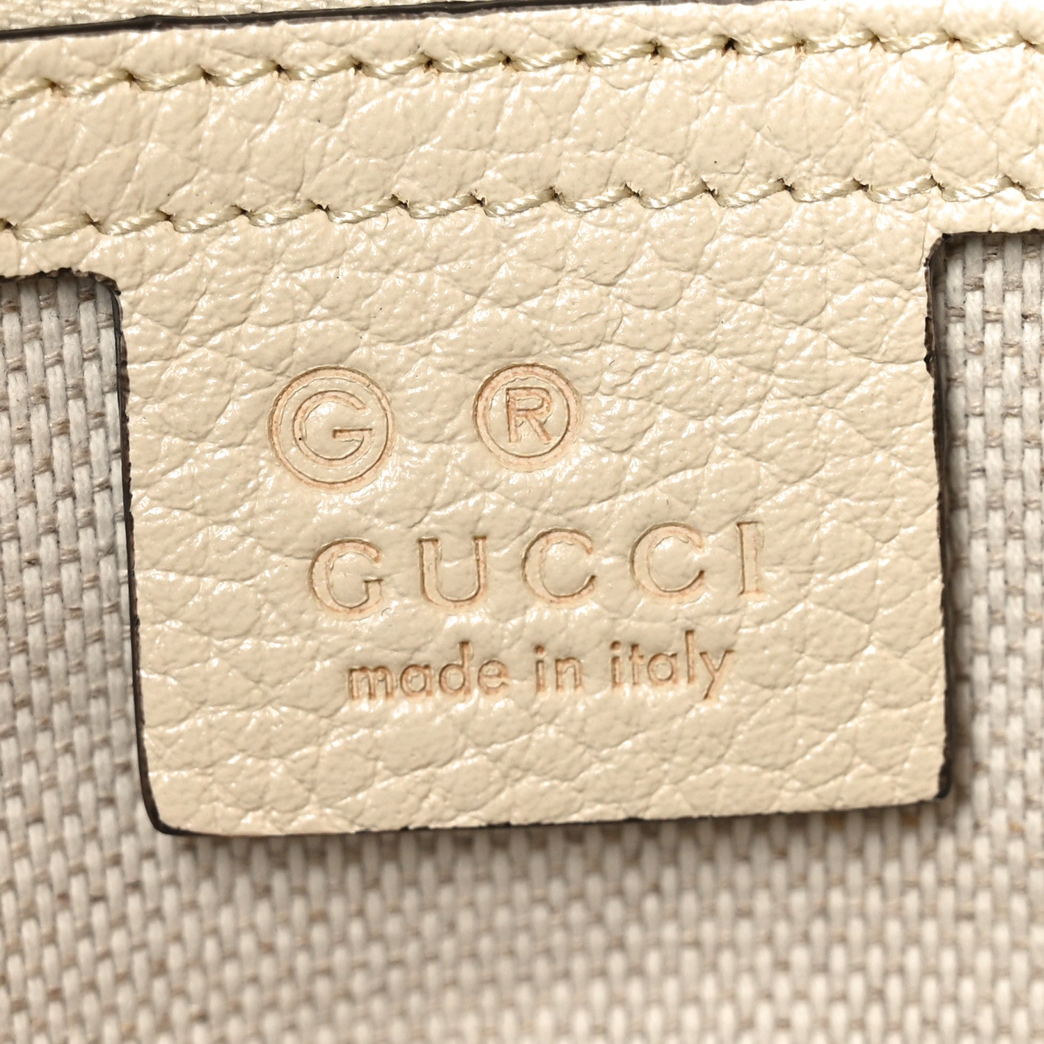 Gucci Pebbled Calfskin Medium Soho Chain Shoulder Bag Off White 6 of 10