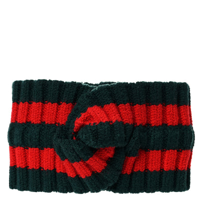 Gucci Wool Web Headband M Green Red 1 of 6