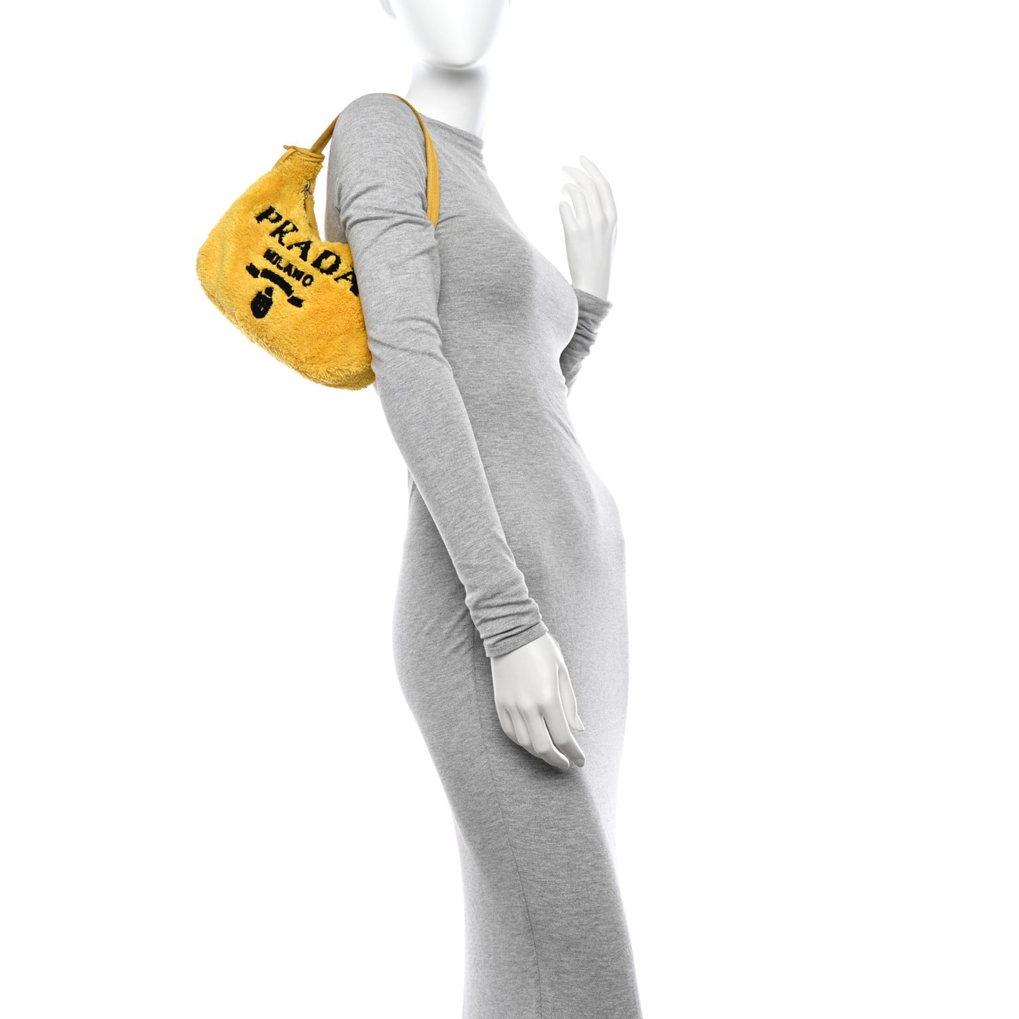 Terry Cloth Mini Re-Edition 2000 Bag Giallo Black