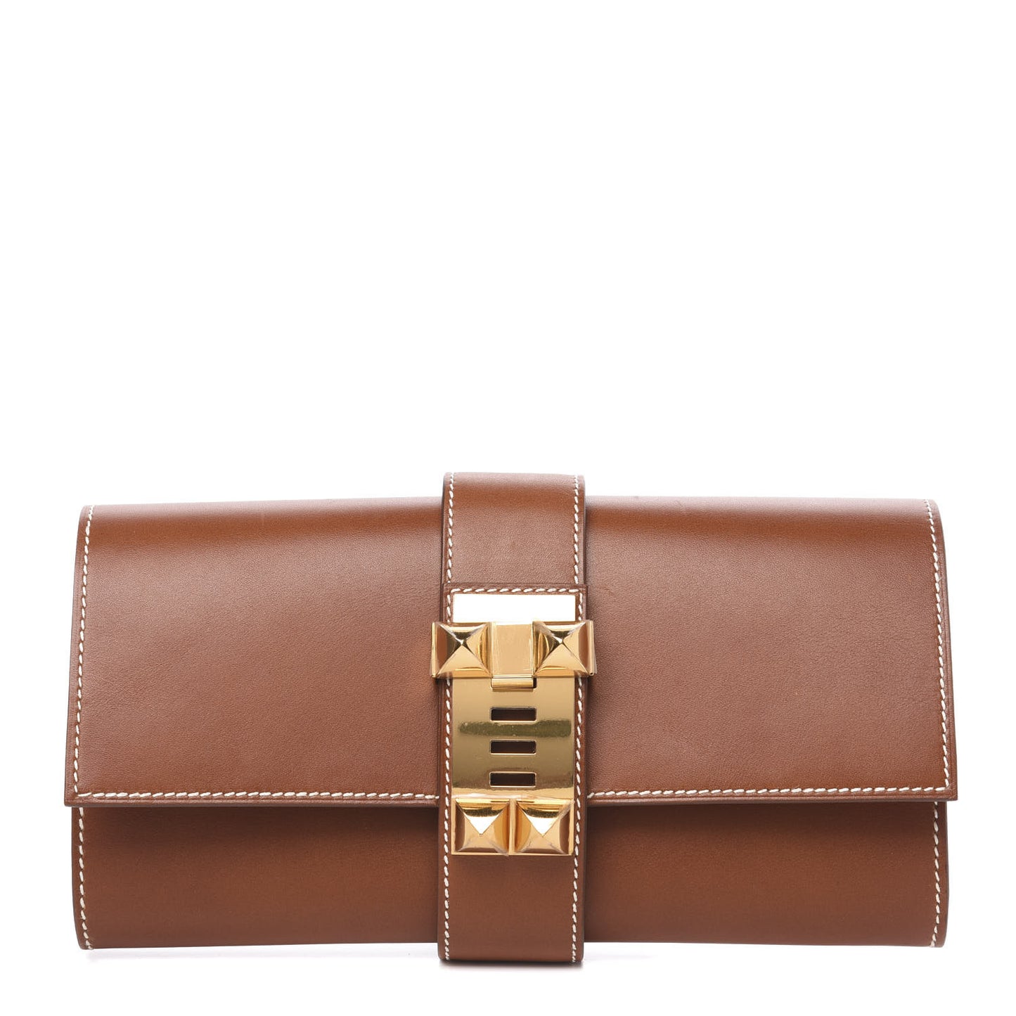 Tadelakt Medor Clutch Fauve