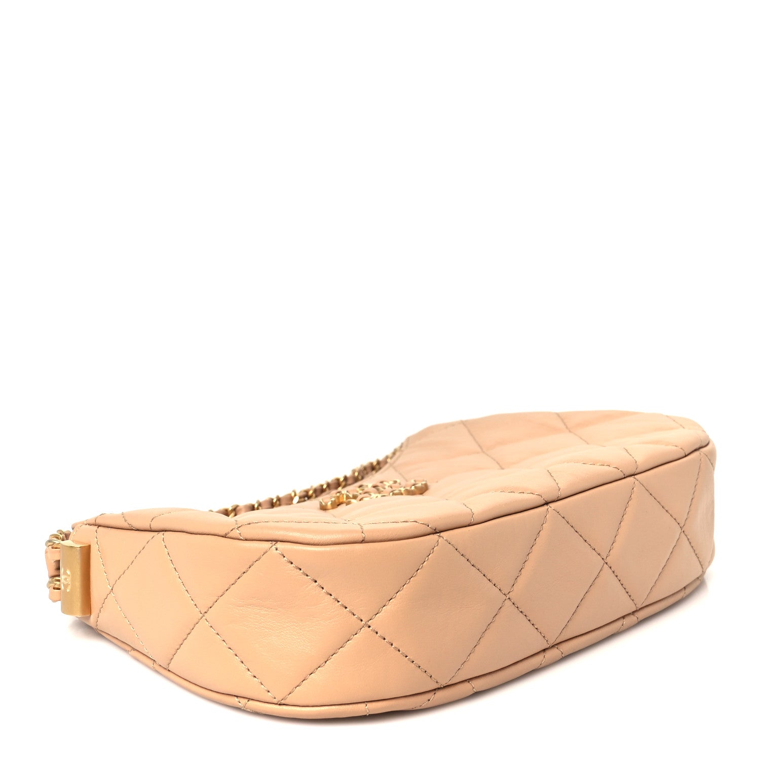 Chanel Aged Calfskin Quilted Small Chanel 19 Hobo  Beige 4 of 10