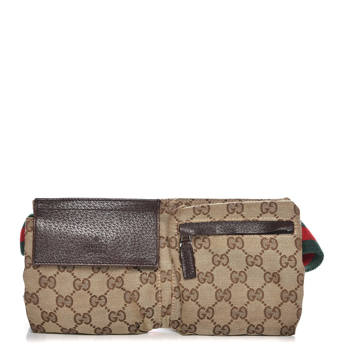 Monogram Web Belt Bag Dark Brown