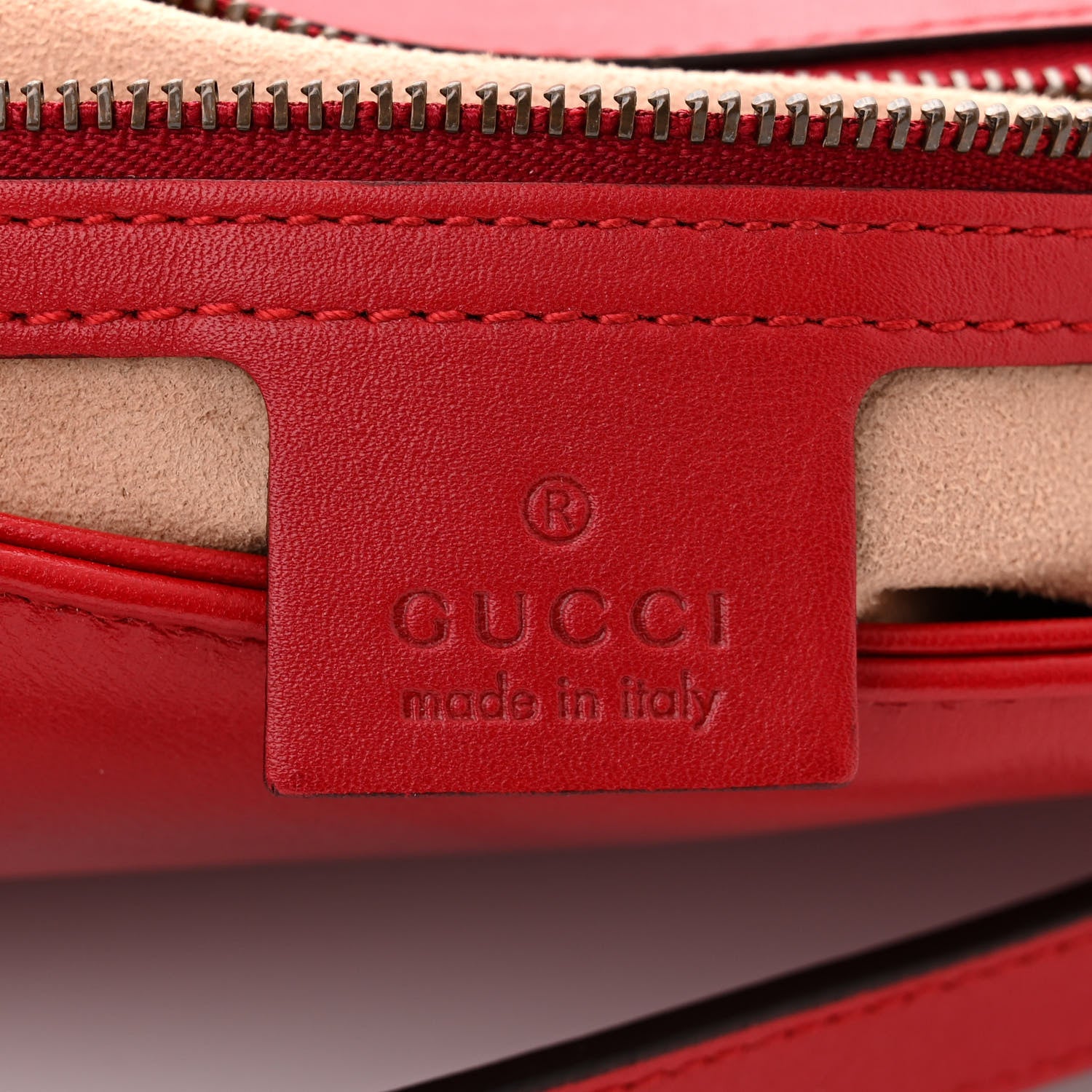 Gucci Calfskin Matelasse Medium GG Marmont Shoulder Bag Hibiscus Red 7 of 11