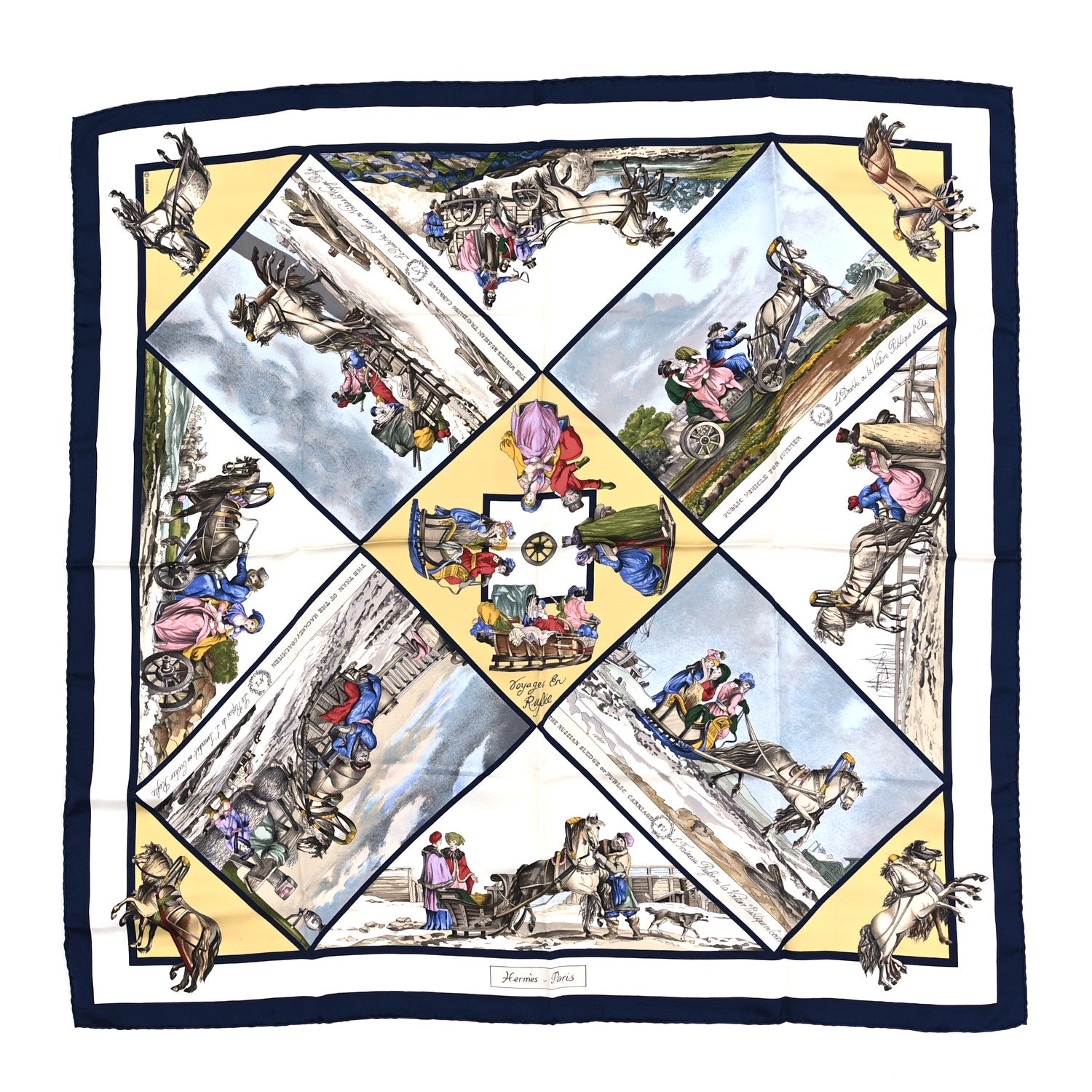 Hermes Silk Voyages En Russie Scarf 90 1 of 3