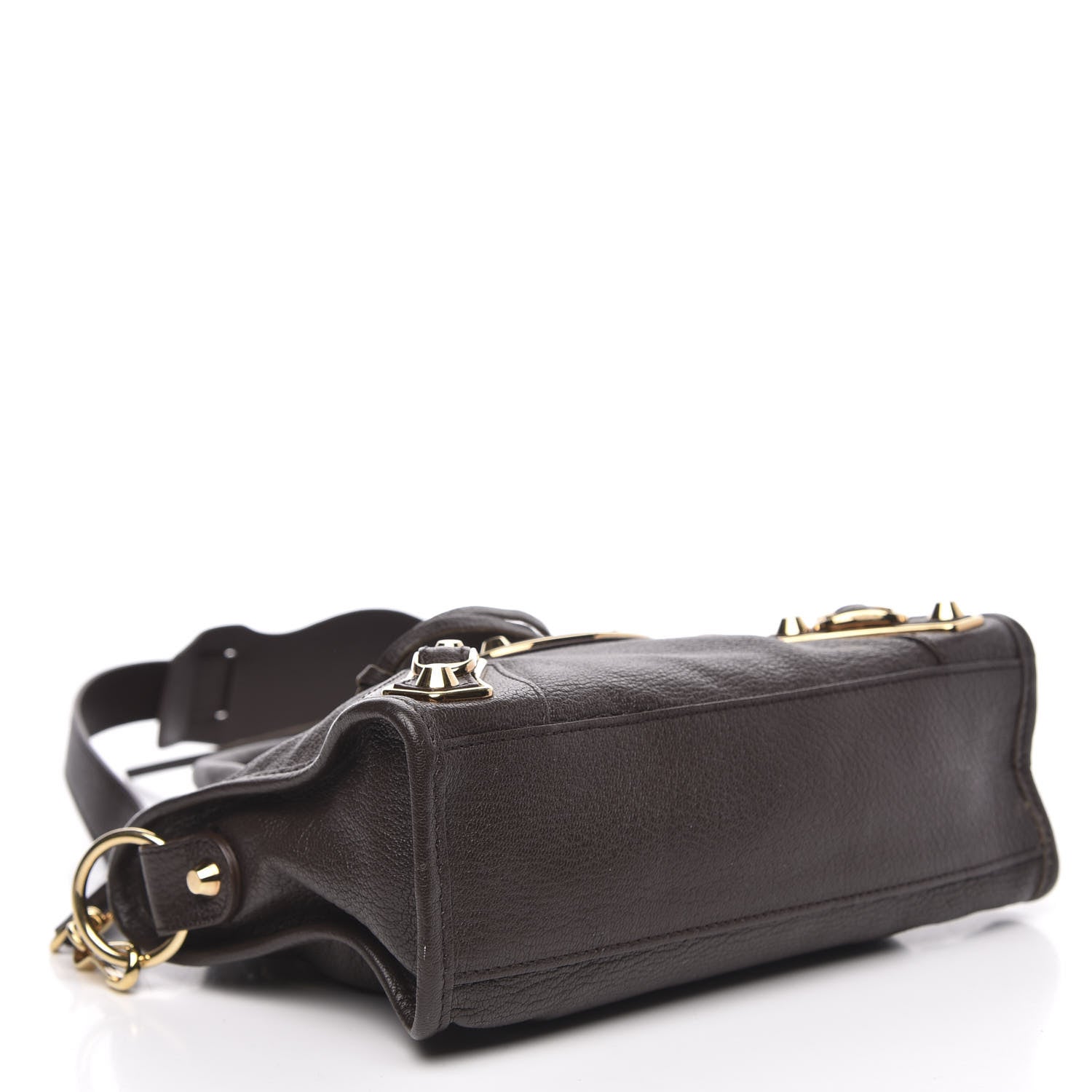 Balenciaga Chevre Gold Metallic Edge Hardware Mini City Marron Cacao 4 of 10