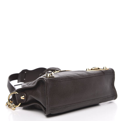 Balenciaga Chevre Gold Metallic Edge Hardware Mini City Marron Cacao 4 of 10