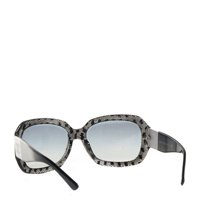 Chanel Acetate CC Lace Effect Sunglasses 5146 Black White 2 of 6