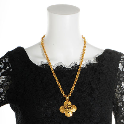 Chanel CC Pendant Chain Necklace Gold 2 of 4