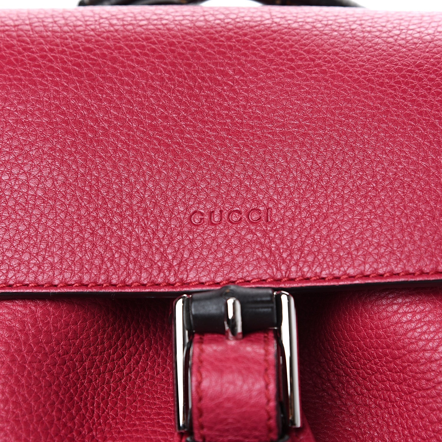 Gucci Cellarius Calfskin Small Bamboo Backpack Petunia 5 of 9