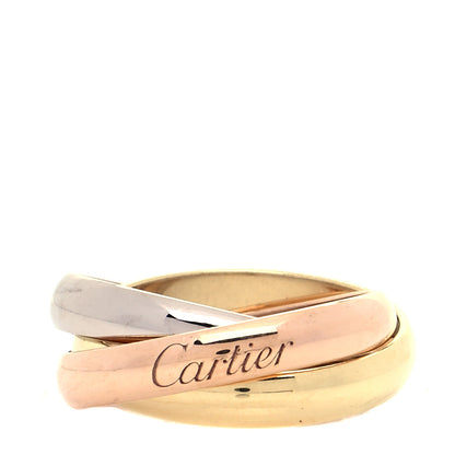 Cartier 18K Pink Yellow White Gold Trinity Ring 52 6 1 of 6