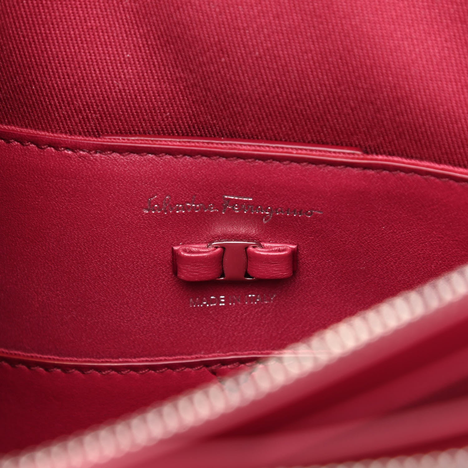 Salvatore Ferragamo Calfskin Viva Bow Tote Melagrana 6 of 9