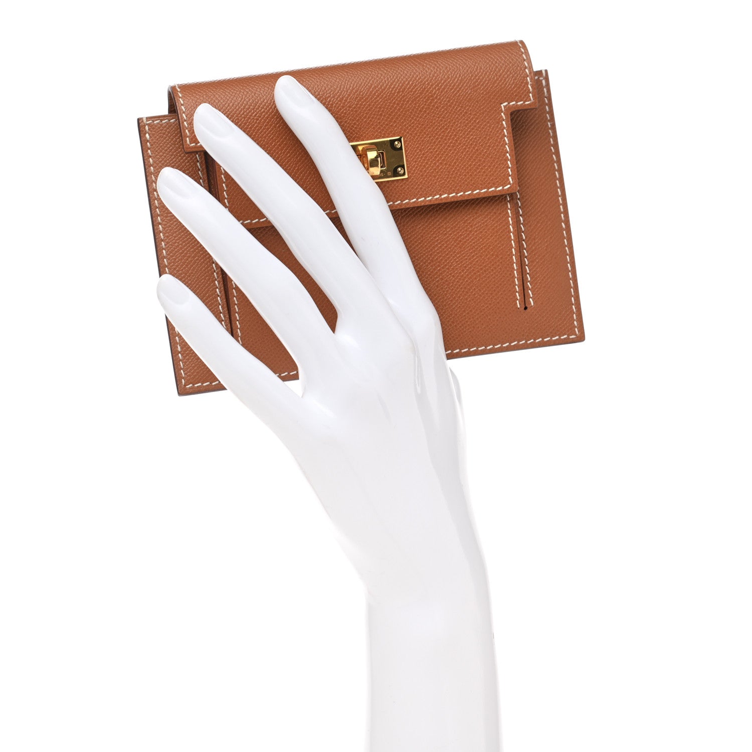 Hermes Epsom Kelly Pocket Compact Wallet Gold 2 of 8
