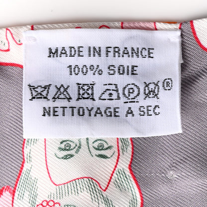 Hermes Silk Dress Code Twilly Gris Jaune Vif Orange 3 of 5