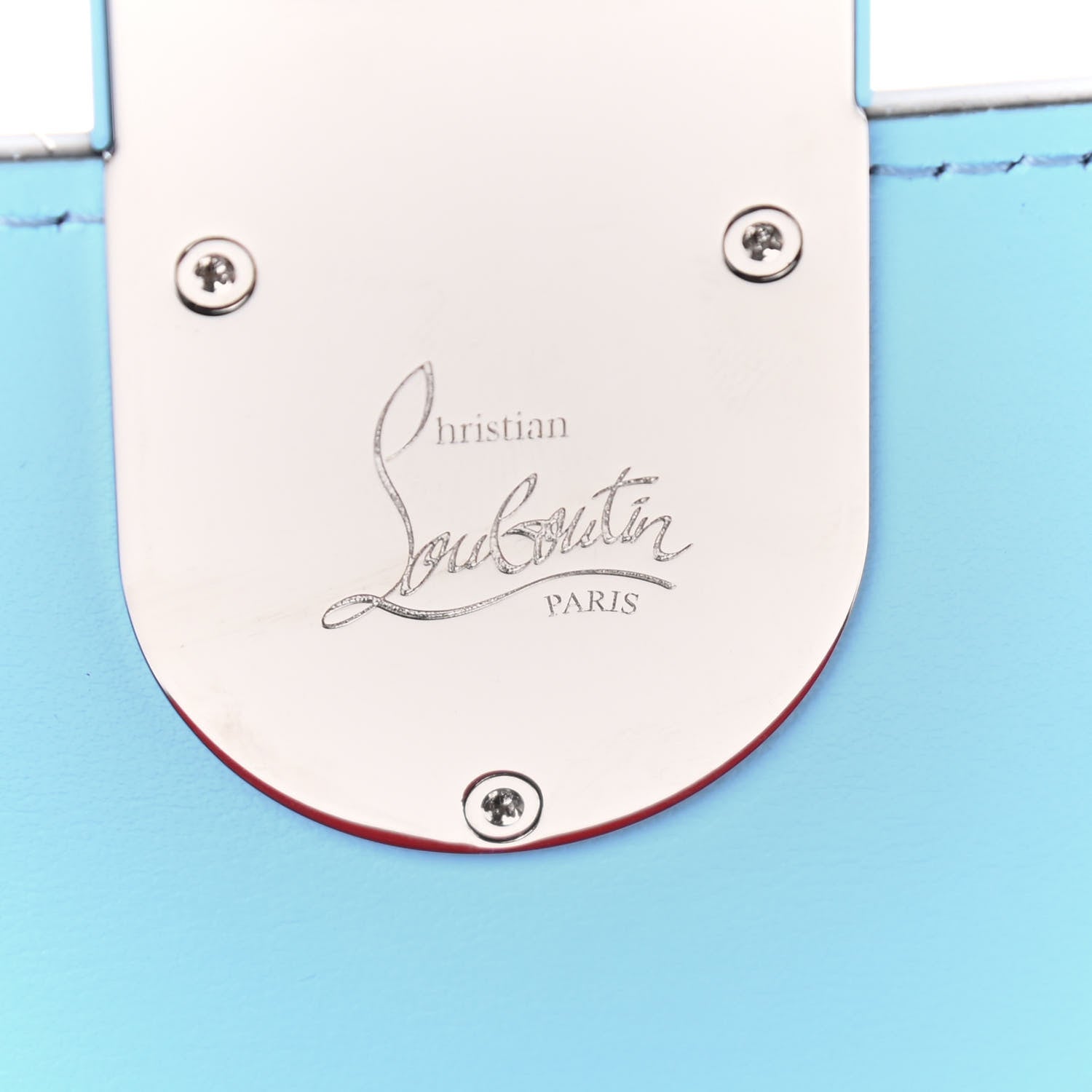 Christian Louboutin Patent Calfskin Small Elisa Baguette Blue 7 of 9