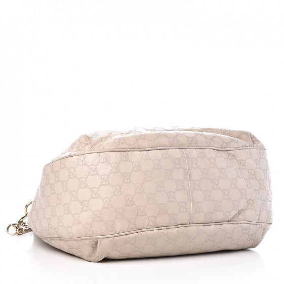 Guccissima Signature Medium Emily Hobo Mystic White