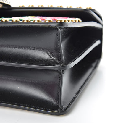 Gucci Calfskin Floral Embroidered Studded Small Dionysus Shoulder Bag Black 15 of 16