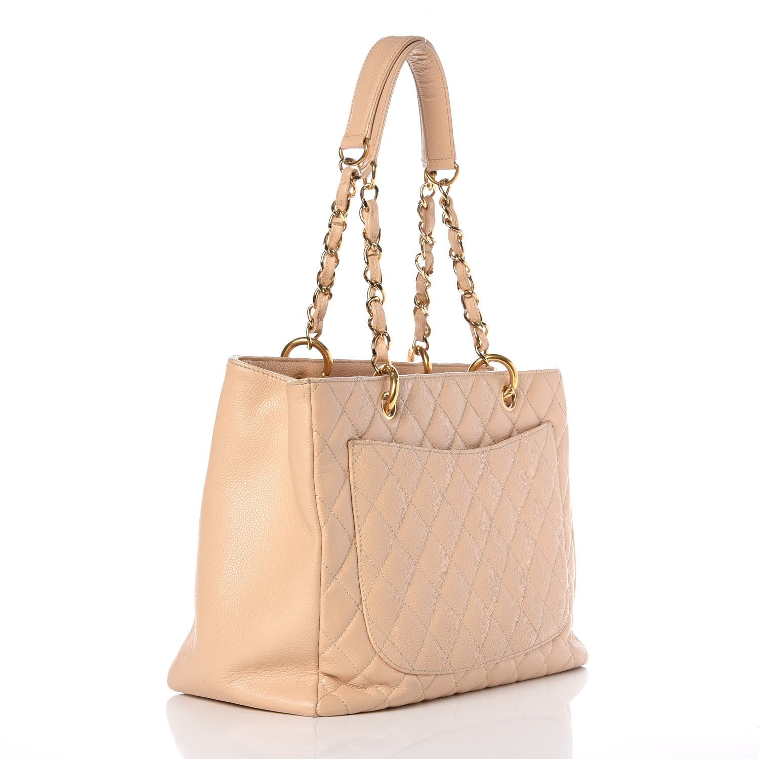 Chanel Caviar Quilted Grand Shopping Tote GST Beige Clair 3 of 18
