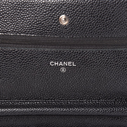 Chanel Caviar Quilted Wallet On Chain WOC Black 6 of 14