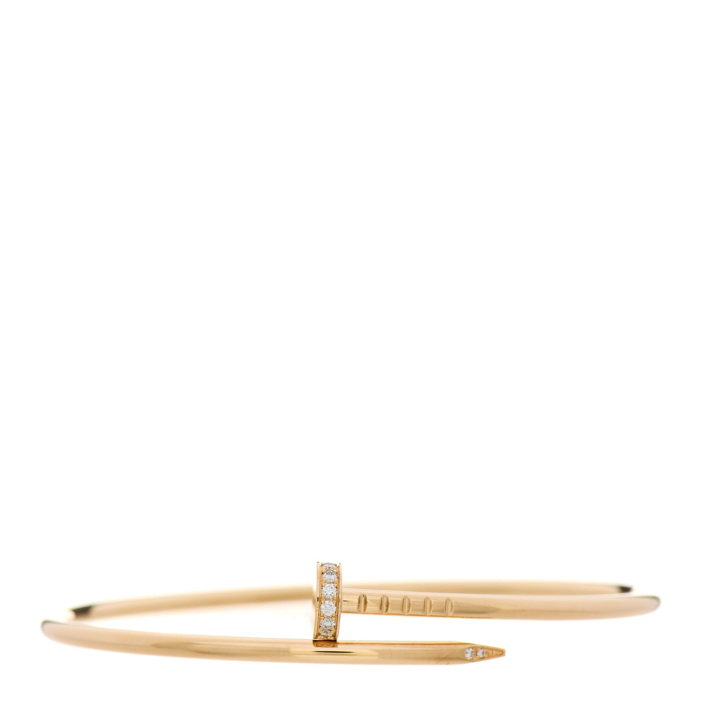 18K Yellow Gold Diamond Small Juste Un Clou Bracelet 17